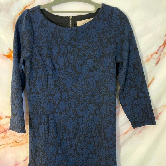NWOT Loft Patterned 3/4 Sleeve Dress - Picture 1 of 6